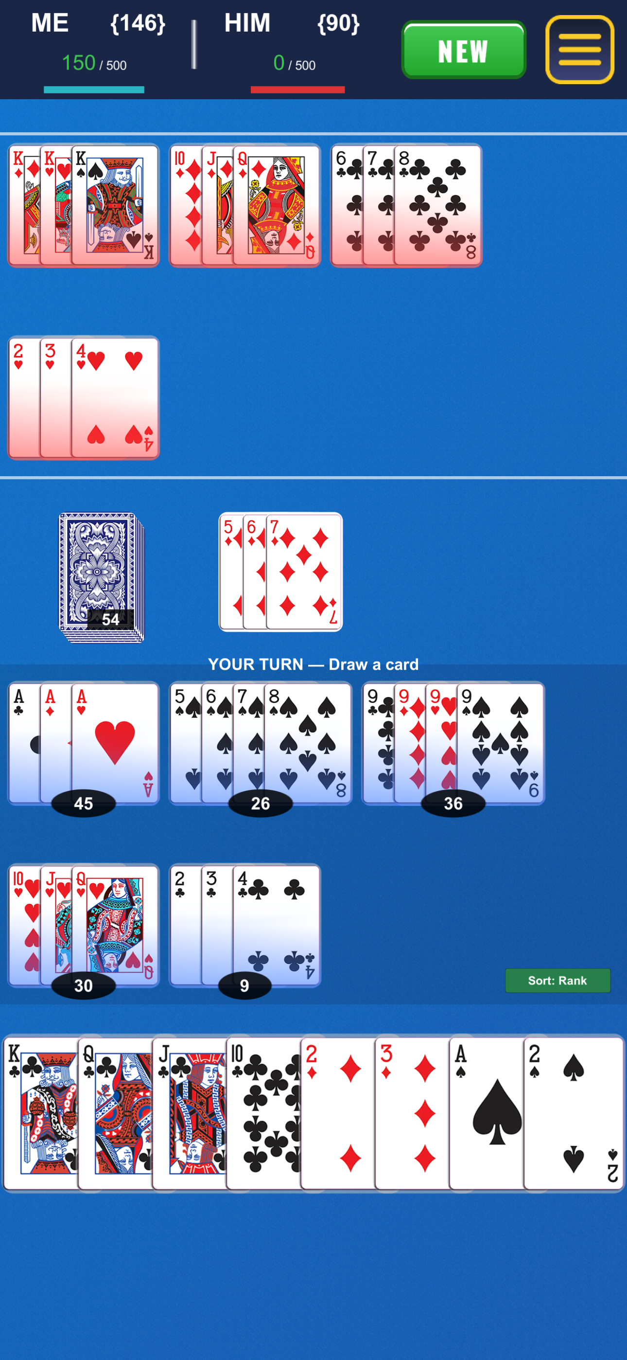 480 points in — one hand from winning